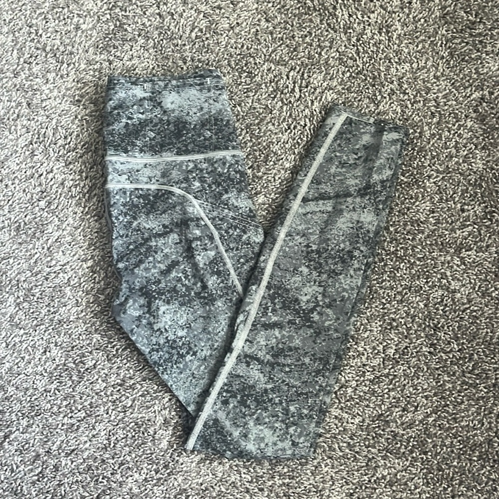 Lululemon Speed Up Tights Leggings Marbled Gray